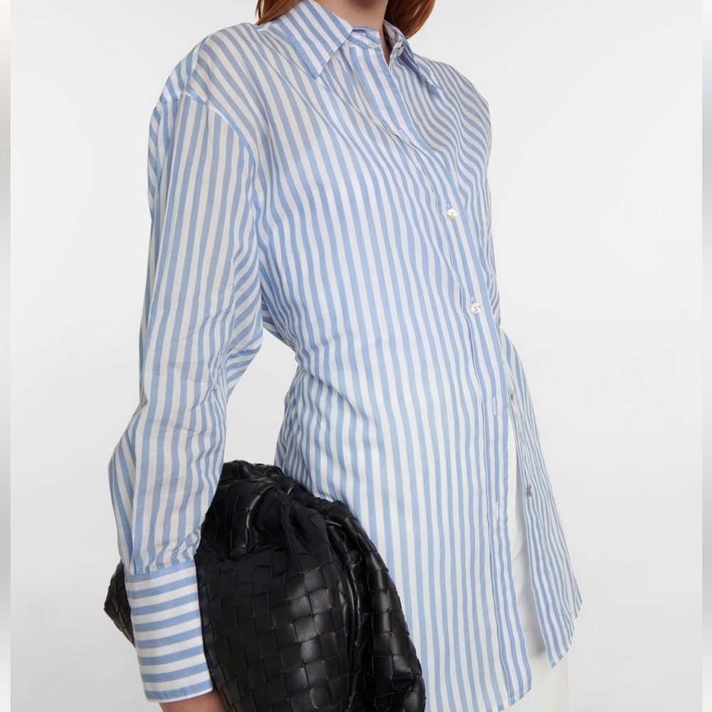 VINCE Button Down Shirt | Blue & White | Size XS